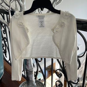 Bonnie Jean cardigan. White. Kids size medium